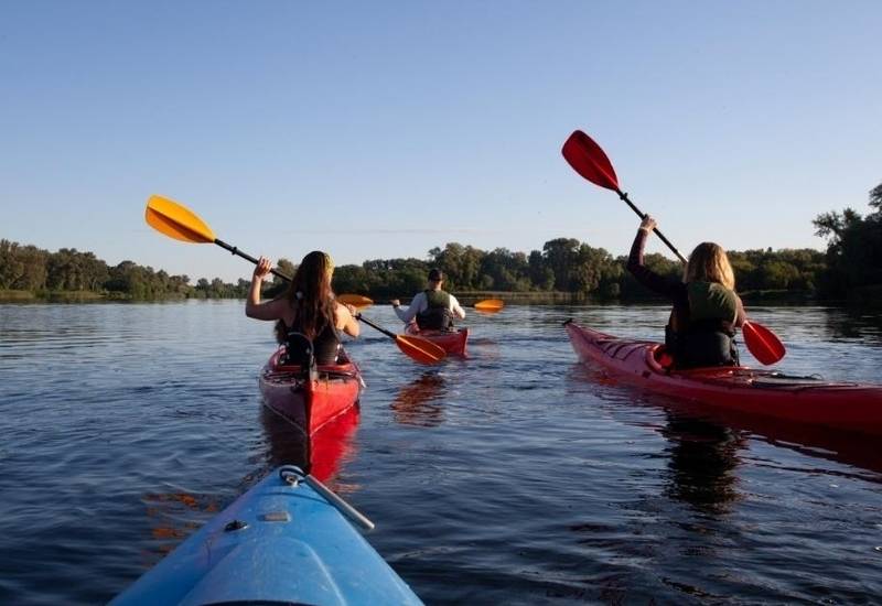 Kayak on the Tagliamento River