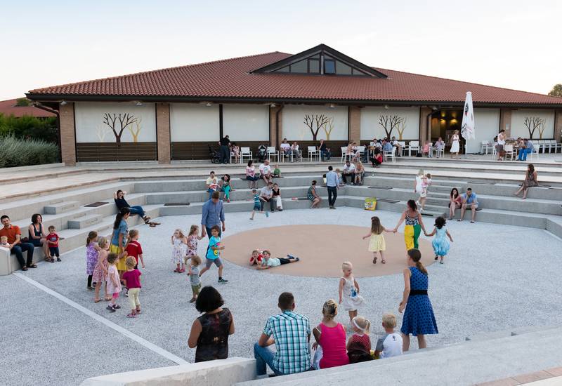 Arena for evening activities at the Green Village
